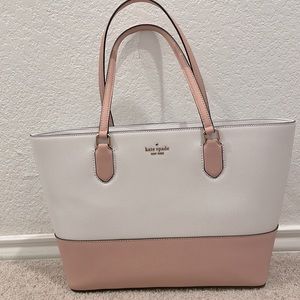 Pink and white Kate Spade Tote Bag. Like new.